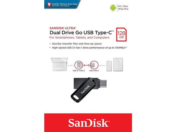 Sandisk Dual Drive Go Usb 3 0 And Type C Wcs Worldwide