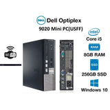 DELL OptiPlex 9020 Micro PC Computer - Intel Core i5-4th Gen/8GB RAM/256GB SSD/Windows 10 Pro/MS Office ( Refurbished)